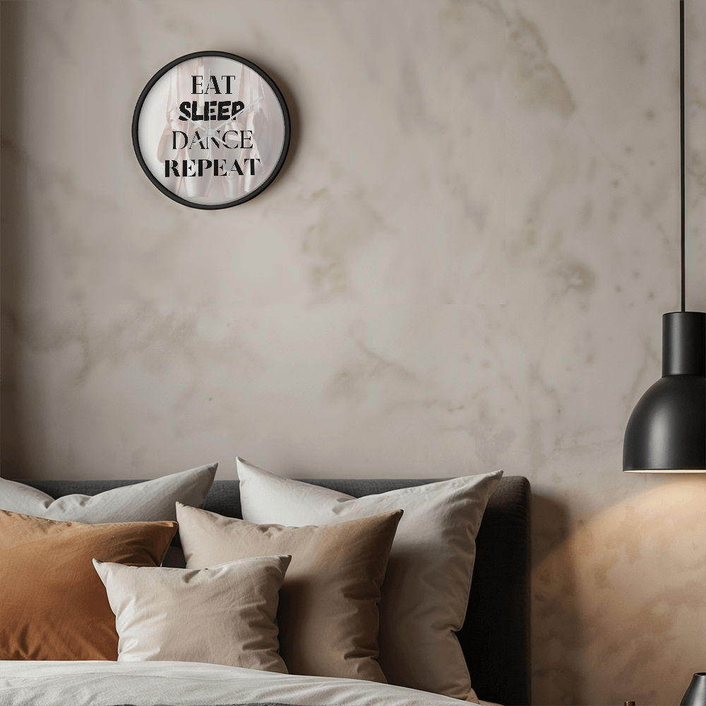 Time to practice with this contemorary wall clock