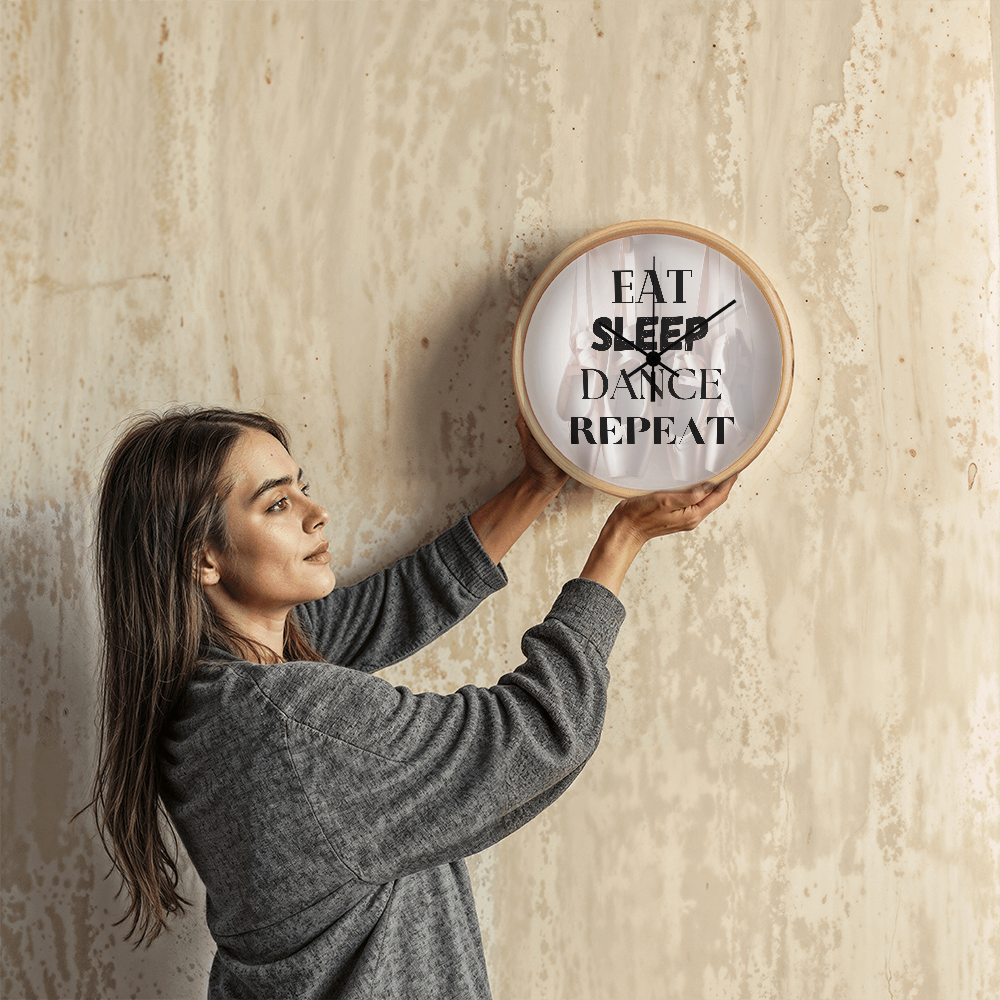 Time to practice with this contemorary wall clock
