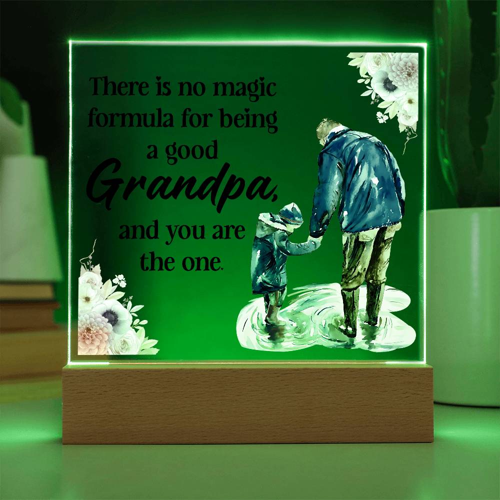 Acrylic Square Gift for Grandpa