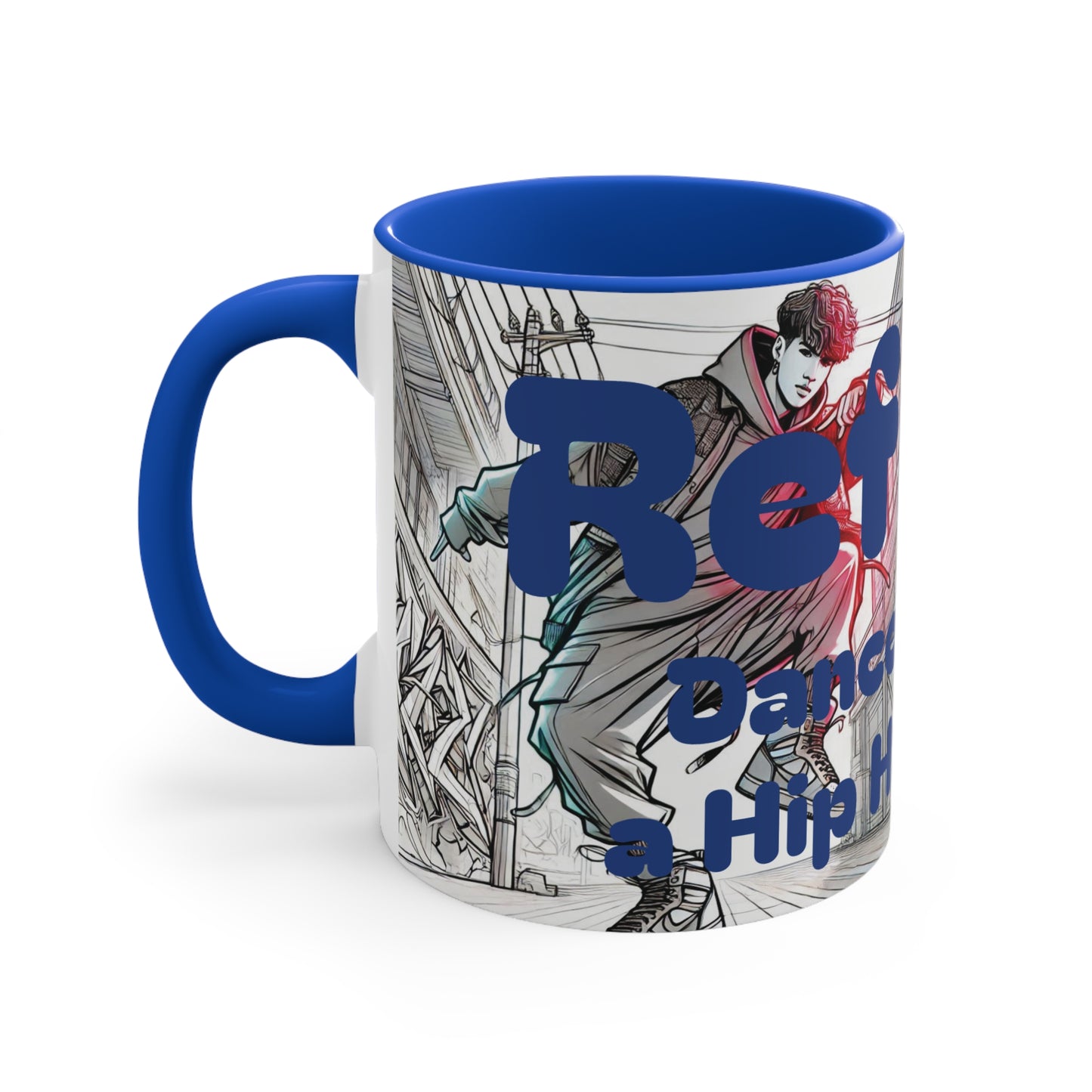 "Refresh Hip Hop" (Blue) Mugs, 11oz