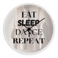 Time to practice with this contemorary wall clock