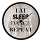 Time to practice with this contemorary wall clock