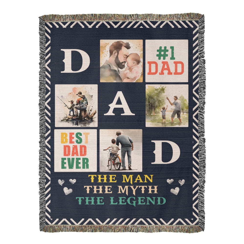 Best Dad Ever - Woven Blanket